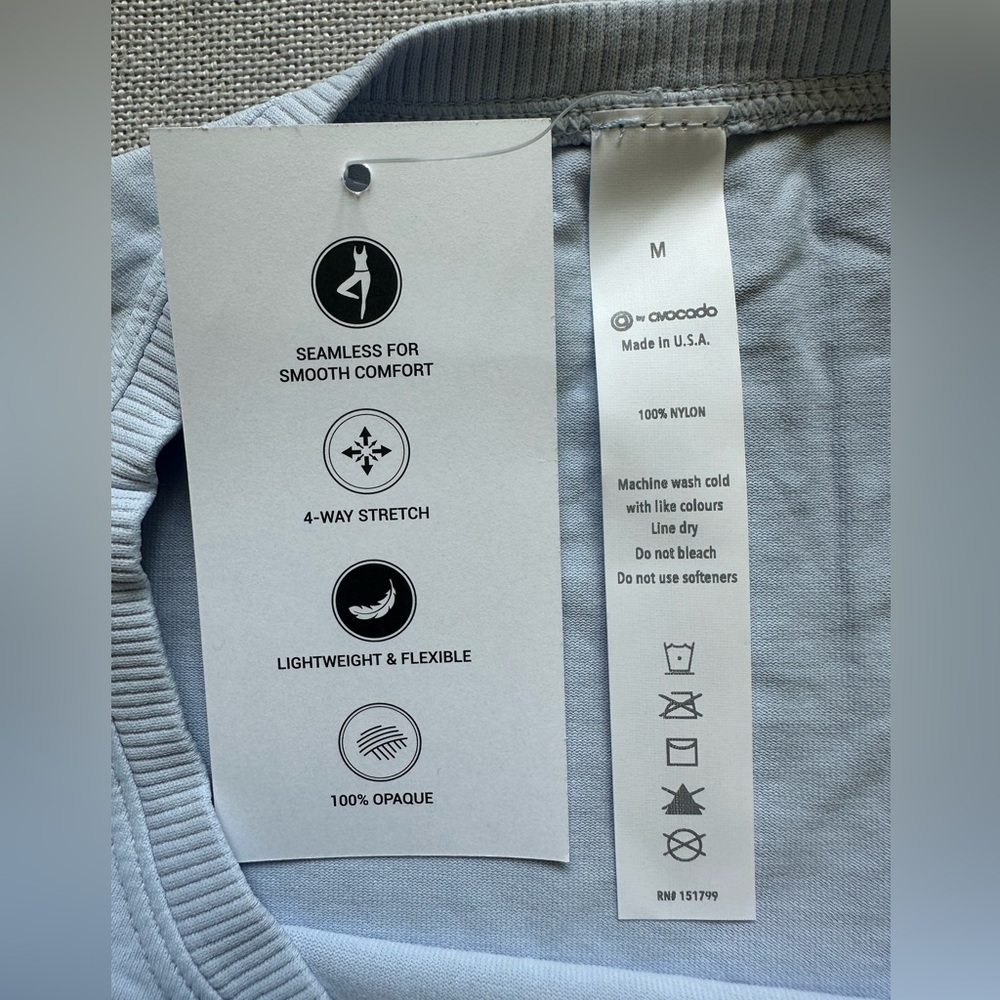 Avocado Seamless Crop Long Sleeve Shirt New - Picture 2 of 3